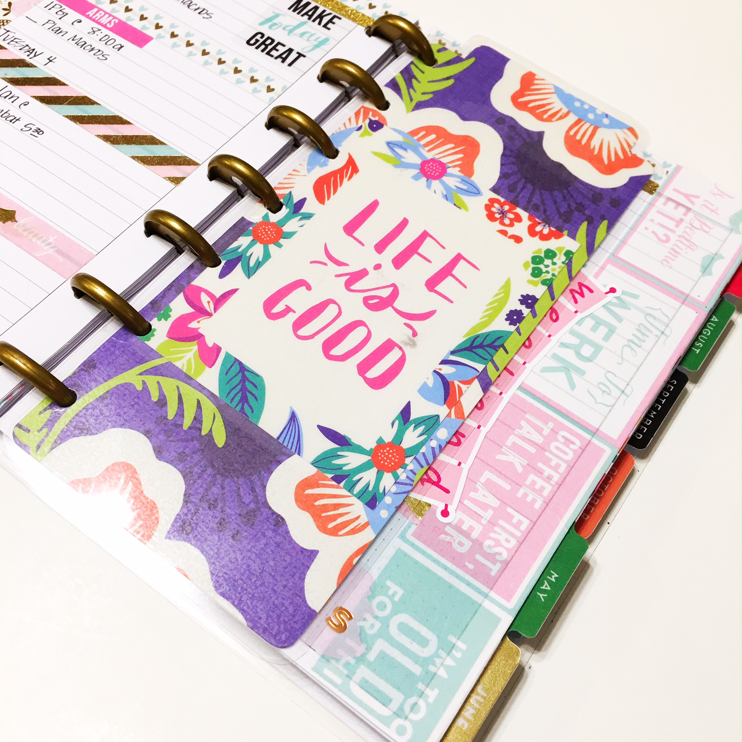 Mini Happy Planner Cover Template | Sparkle Pop Paper